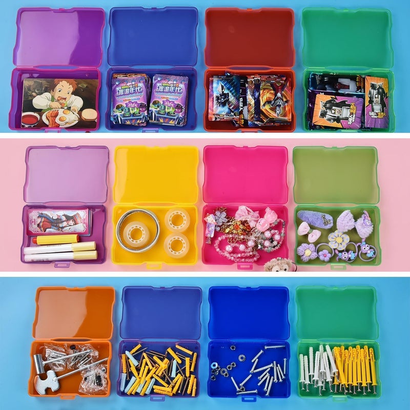 A-Link Photo Storage Box with Handle, 4" x 6" Photo Organizer Storage Container with 16 Inner Case and 1 Sheet Blank Labels for Pictures, Arts, Crafts, Sewing, Seeds, Office Supplies - Colored - Image 5